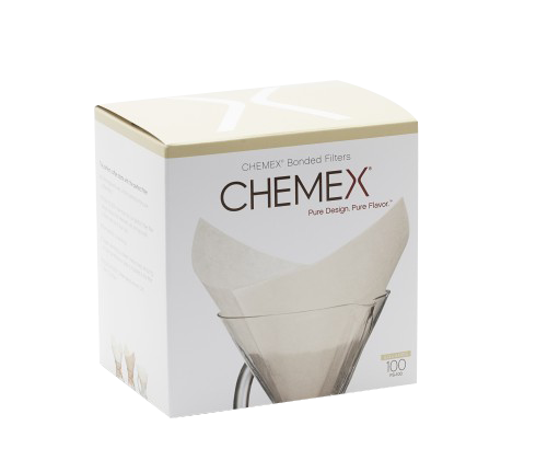 Filtro para CHEMEX 6 XÍC - Quadrado - Pré dobrado - 100 UN.