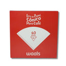 Kit 03 - 03 pacotes de filtro branco para Hario V60 tamanho 01 Waals  - 3 x 40 unidades