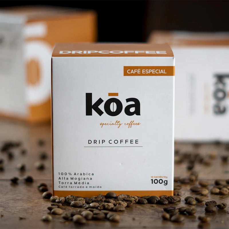 Drip Coffee KOA - Café Especial Favo de Mel - Caixa com 10 sachês.