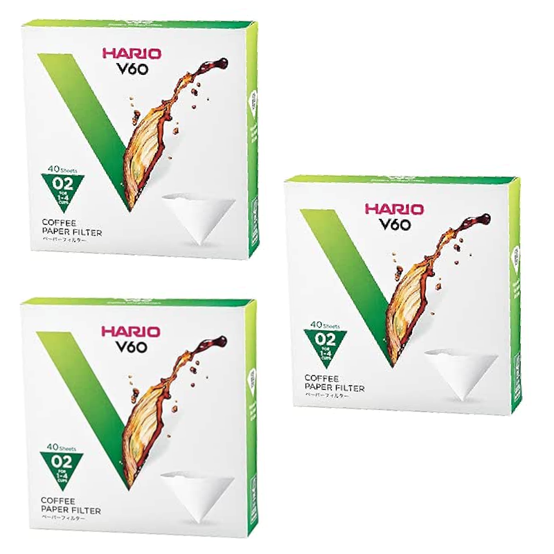 Filtro Branco para Hario V60 02 - 120 Unidades