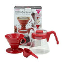 Kit HARIO V60 Coffee Server 02 Set - Vermelho
