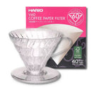 Kit Hario Coador V60 02 + Filtro Branco 02 C/ 40 Unidades
